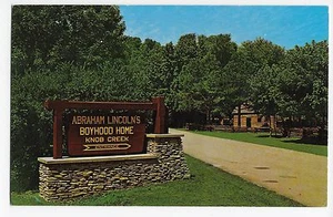 Hodgenville KY Abraham Abe Lincoln's Home Knob Creek Kentucky Vintage Postcard - Bild 1 von 2