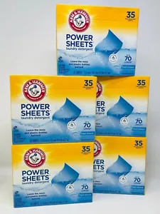 5 hojas eléctricas Arm & Hammer detergente para ropa Fresh Breeze 35 hojas nuevas - Imagen 1 de 6