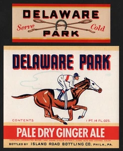 OPC Delaware Park Pale Dry Ginger Ale Label Island Road Bottling Co. 44081 - Imagen 1 de 1