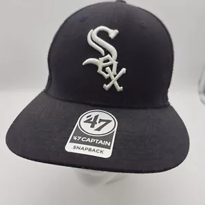 Chicago White Sox Cap Hat Black 47 Snapback Captain ‘47 Brand Mens - Picture 1 of 11