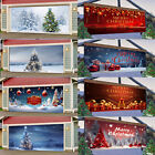 Merry christmas Xmas Tree Garage Door Decoration Banner Mural Cover 7 X 16 Feet