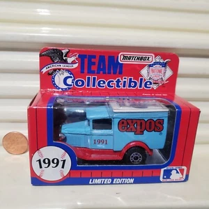Matchbox L/Edn 1991 MONTREAL EXPOS MB38 MLB BASEBALL Model A Ford Van Nu in C9Bx - Bild 1 von 2