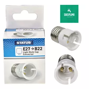 E27 To B22 Adapter Converter Lamp Light Bulb Screw E27 To Bayonet Cap B22 New - Picture 1 of 3