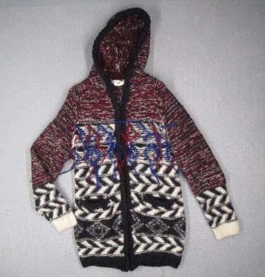 Isabel Marant H&M Sweater Women Small Red Wool Alpaca Full Zip Hoodie Cardigan - Image 1 of 4