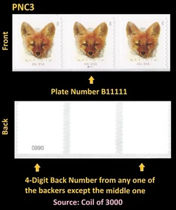 US 5743 Red Fox 40c PNC3 B11111 4d back # MNH 2023 - Picture 1 of 1