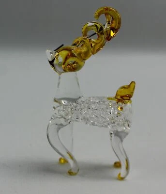 Adornos de árbol de Navidad vidrio hecho a mano reno  Foto 1 de 2