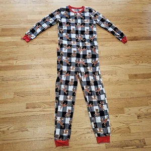 Rudolph The Red Nosed Reindeer Pajamas One Piece Adult M Christmas Medium EUC - Picture 1 of 15