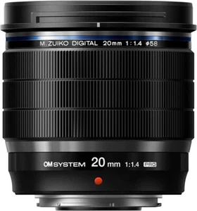 Olympus OM SYSTEM M.Zuiko Digital ED 20mm f/1.4 PRO Wide Angle Lens V335050BW000 - Picture 1 of 7
