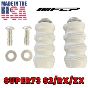 SUPER73 RX WHITE REAR PEGS BOLT ON - SHORTY - Picture 1 of 4
