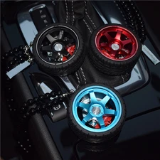 Alloy Wheels Ornaments Car Rear View Mirror Hanging Automobile Perfume Pendants