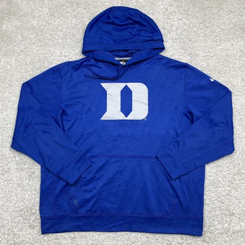 Duke University Sweatshirt Mens Extra Large Blue Devils Nike Therma Fit Pullover Cover