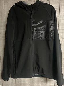 Fox Racing Jacket Mens Large Black Tech Soft Shell Full Zip - Picture 1 of 4
