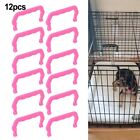 Set of 10 Pink Plastic Cage Handles Convenient for Hamster For Pet Carrier