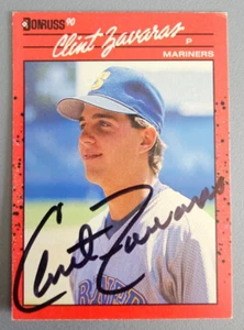 1990 Donruss #662 Clint Zavaras Autographed Seattle Mariners Card - Signed - Picture 1 of 2