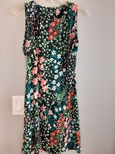 TOMMY HILFIGER Women's Floral Print Dress Blue / Red/Green/Pink Size 2 - Picture 1 of 3