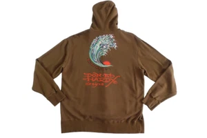 Ed Hardy by Christian Audigier Vintage California Wave Mens XL Zip Up Hoodie Y2K - Picture 1 of 13