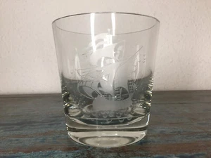 Vintage Deko Glas Santa Maria Segelschiff 14cm Blumentopf Übertopf Pflanzschale - Bild 1 von 8