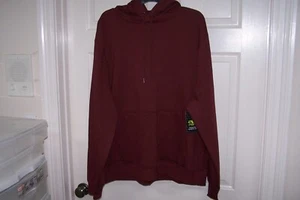 Felpa con cappuccio uomo Athletic Works in pile Claret taglia S (34-36) nuova con etichette - Foto 1 di 7