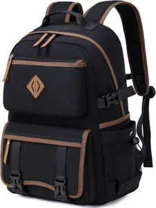 Laptop Backpack 15 -17 Inch for Women Men Large College Bookbag Black - Picture 1 of 6