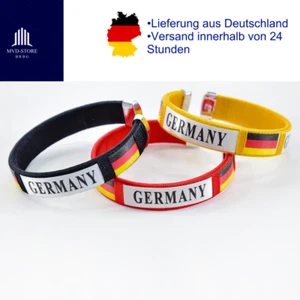 Deutschland Fan Artikel Armband 3er Set EM 2025 Germany Fußball Artikel Fahne - Bild 1 von 1
