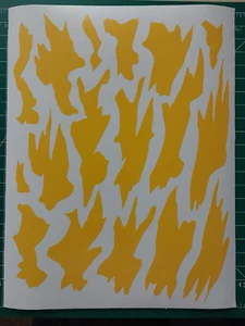 2 x Woodland Camo Schablone - 8,5 x 11 High Bake selbstklebende Vinylschablonen - Bild 1 von 1