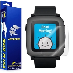 ArmorSuit MilitaryShield [2 Pack] Pebble Time Screen Protector Made in USA - Picture 1 of 6