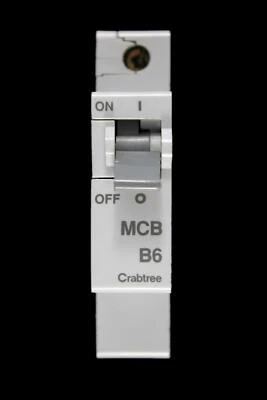CRABTREE 6 AMP TYPE B M6 MCB CIRCUIT BREAKER STARBREAKER