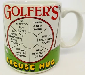 Golfers Excuse Mug The Golf Club Papel Coffee Cup Swing Sport Playing Game - Picture 1 of 5
