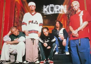 KORN Vintage 1999 Rock Band Poster 24 x 34 Jonathan Davis James Shaffer Brian W - Picture 1 of 2