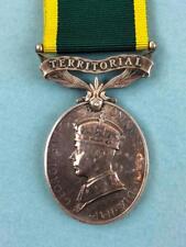 GVI British Efficiency Medal, Territorial Bar named to RAMSAY, RA
