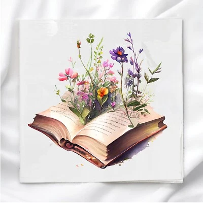 Panel de tela para amante de los libros para acolchar costura artesanía edredón bloque cuadrado Foto 1 de 2