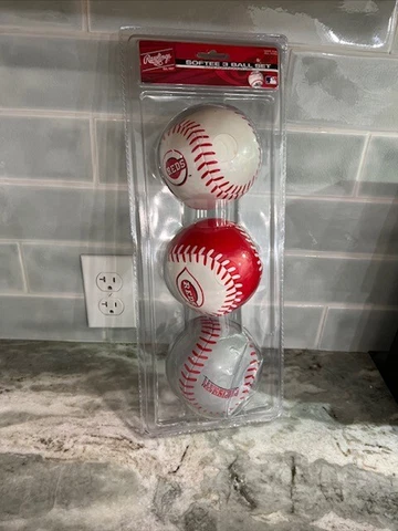 Rawlings Softee 3 Ball Set Cincinnati Reds NEW Cover
