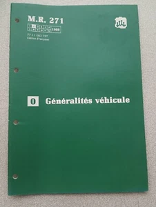 Rta Revue Manuel Technique Renault Espace Généralités Véhicule 7711083797 1988 - Photo 1/3