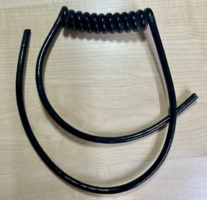 7-adriges schwarzes PU-Wendelkabel 0,75 qm (18 AWG). Spule geschlossen 120 mm, verlängert 300 mm - Bild 1 von 4