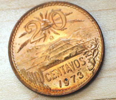 México 1973 20 centavos sin circular Foto 1 de 2