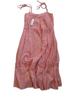 NWT La Vie Rebecca Taylor Kelsey in Blossom Pink Clip Dot Cotton Sundress L - Picture 1 of 4