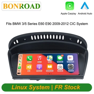 Wireless Carplay Android Auto Touchscreen For BMW CIC 3/5 ER E60 E61 E90 E92 E93 - Photo 1/4