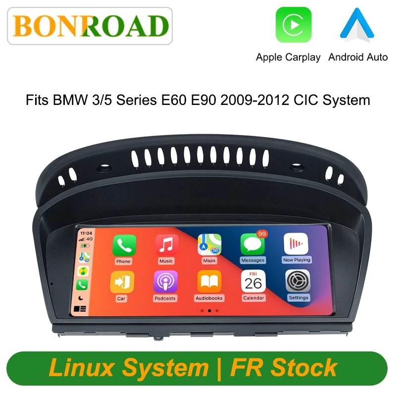 Wireless Carplay Android Auto Touchscreen For BMW CIC 3/5 ER E60 E61 E90 E92 E93 - Photo 1/4