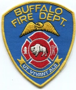 NEW YORK - Buffalo Fire Dept.  [ Lt. Blue  Shoulder Patch ] - Picture 1 of 1