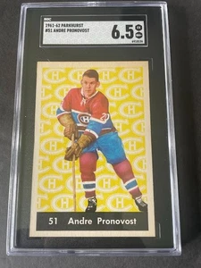 1961-62 PARKHURST ANDRE PRONOVOST HOCKEY CARD NICELY CENTERED SGC 6.5 - Picture 1 of 2