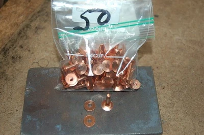 50 - COPPER RIVETS & BURRS #9 3/4  SCA BLEVINS BUCKLES - Image 1 of 2