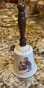 Campana de colección 1979 Gorham Fine China Norman Rockwell "Boy Meets His Dog" - Imagen 1 de 4