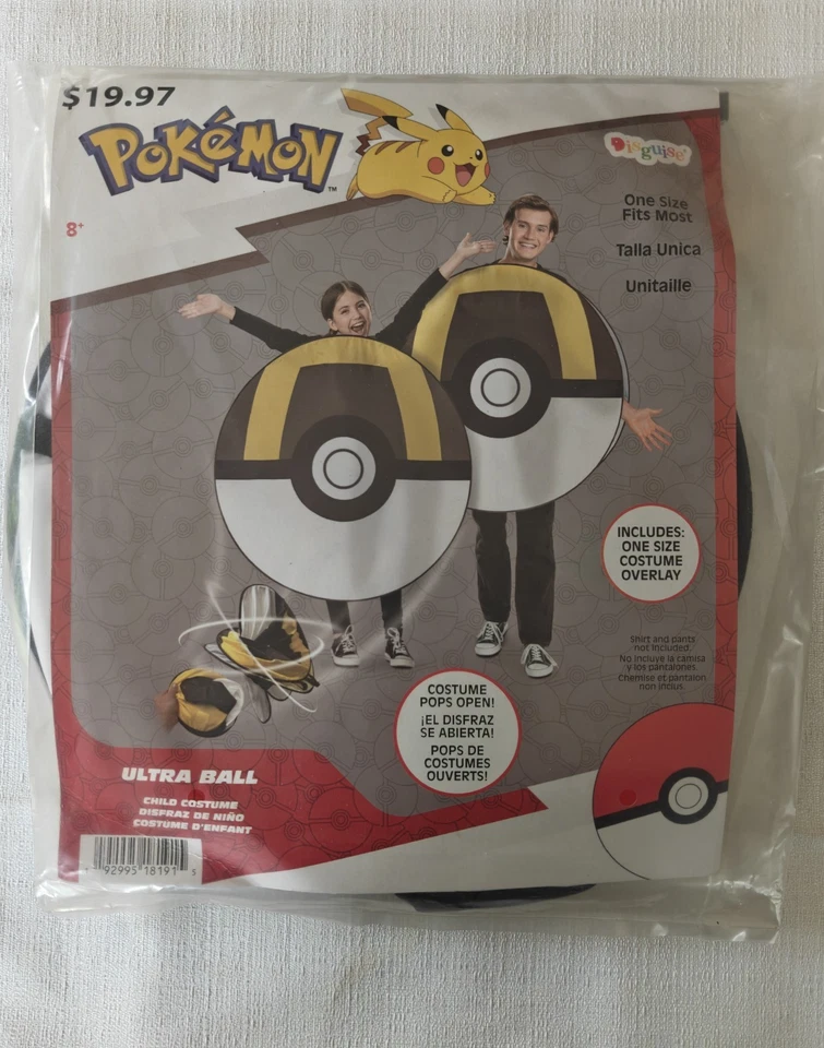Pokémon Ultra Ball Costume Cosplay Fancy Dress ADULT/CHILD ONE SIZE - Image 1 of 3