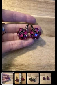 "Schnäppchen" !! Konplott Ohrringe "Ball Kristall pink" - Bild 1 von 1