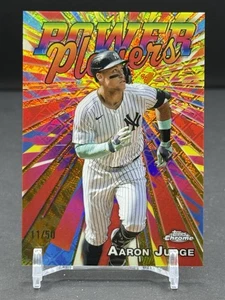 2025 Topps Chrome Logofractor Power Players Gold Aaron Judge 11/50 Yankees - Bild 1 von 3