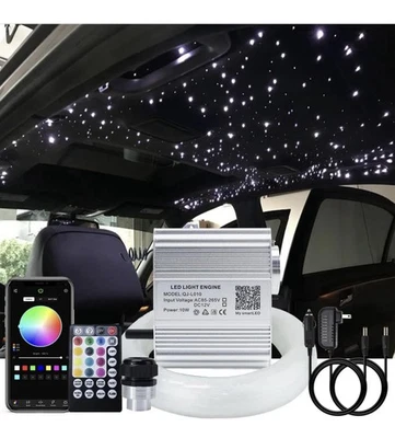 10W RGBW Twinkle Starlight Headliner Kit Music+App 450pcs 6.5ft/2m 0.03in - Image 1 of 4