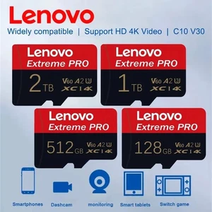 Lenovo High-Speed Micro SD Card 1TB/2TB - Class 10 XC TF Card with Adapter - Picture 1 of 20