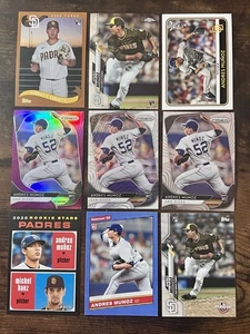 ANDRES MUNOZ Lot of 9 RC’s! Purple & White Wave! EL PLEBE!!! MARINERS CLOSER!! - Picture 1 of 2