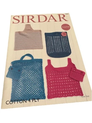 Sirdar Knitting Pattern 7820. Cotton 4 PLY. Bags  - Image 1 of 4