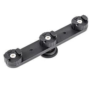 Triple Hot Shoe Bracket Holder For Camera Hot Shoe Camera Support For Fill Light - Picture 1 of 11